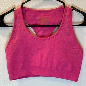 Athleta fastest track hot pink sports bra